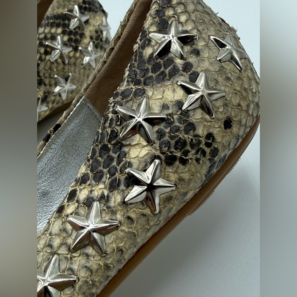 Jimmy Choo Beige Python Embossed Leather Windsor … - image 4